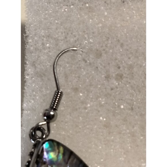 Abalone shell earrings - Picture 3 of 3
